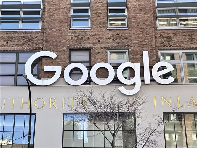 Biểu tượng Google tại Mỹ. (Ảnh: Kyodo/TTXVN) Biểu tượng Google tại Mỹ. (Ảnh: Kyodo/TTXVN)